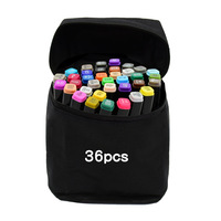 Sélectionnable professionnel intérieur 60 couleurs double art stylos à colorier fine double pointe art alcool pinceau marqueur couleur stylo ensemble