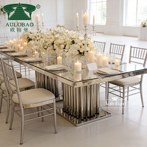 Mesa de Comedor Rectangular de Acero Inoxidable Plateado con 8 Sillas, Estilo Moderno - Product Image 5