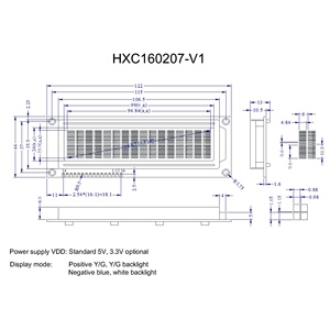 4 inch Mini <span class=keywords><strong>Dot</strong></span> LCD hiển thị 3.3V 16x2 đồ họa <span class=keywords><strong>Dot</strong></span> <span class=keywords><strong>Matrix</strong></span> LCD <span class=keywords><strong>module</strong></span> 16x2 dòng 2x16 màu xanh LCD 3.3V Vàng-Xanh màu - Product Image 4