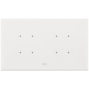 Plaque d'interrupteur mural Vimar 24,8x14,1cm Glacier Ice 2+Blanc+2 Configuration - Product Image 1