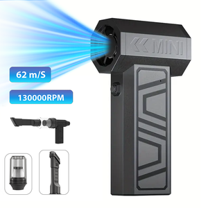 Ventilateur soufflant turbo 130000 tr/min, dépoussiéreur électrique portable, mini ventilateur à main fonctionnant sur batterie - Product Image 1