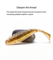 Burst Fishing t-tail umpan ikan umpan kepala Timbal umpan lunak kait cacing lembut ikan Mandarin Osmanthus Siberia Set Loach