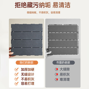 Revêtement de sol en PVC sur mesure, directement de l'usine ; parquet extérieur en PVC à emboîtement facile à installer pour balcons - Product Image 5