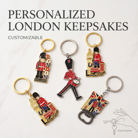 Porte-clés Garde Royale de Londres, Grande-Ben, emblème du Royaume-Uni, porte-clés en métal émaillé, souvenir britannique