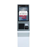 Quiosco de verificación independiente 15,6 Win10 Impresora de quiosco de pago Escáner de código Qr Sistema de gestión de visitantes de autoservicio
