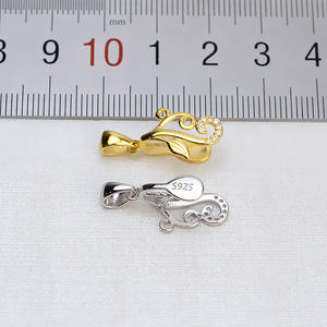 Pendentif en argent S925 fait main avec perle baroque, collier porte-perle vide pour femme, nouveau modèle d'accessoire de bijoux DIY 1394 - Product Image 5