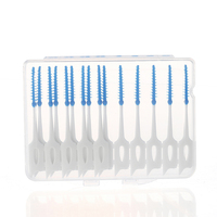 Boîte de voyage pour produits de soins bucco-dentaires orthodontiques, brosse interdentaire flexible en silicone, cure-dent