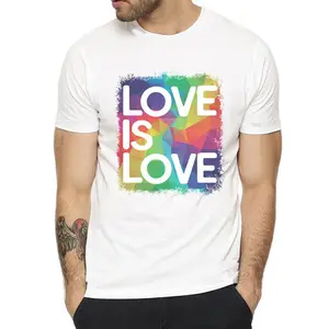Grosir 30 desain mode sublimasi bendera pelangi LGBT kaus pelangi pasangan cinta Lesbian desain Gay Pride untuk pria