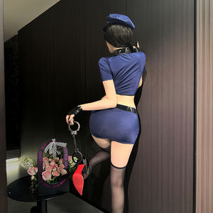 Body de flic sexy pour femmes adultes Cosplay pour les événements érotiques de mardi gras de fête de pourim - Product Image 6