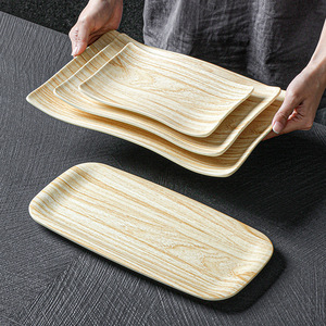 Assiette de service rectangulaire en mélamine A5 incassable pour hôtel, café, restaurant - Product Image 1