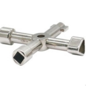 Multi Functional Square <b>Head</b> Key Wrench 156mm Chrome Plated Steel Industrial Grade For Elevator Train Door Water Meter Valve - Product Image 4