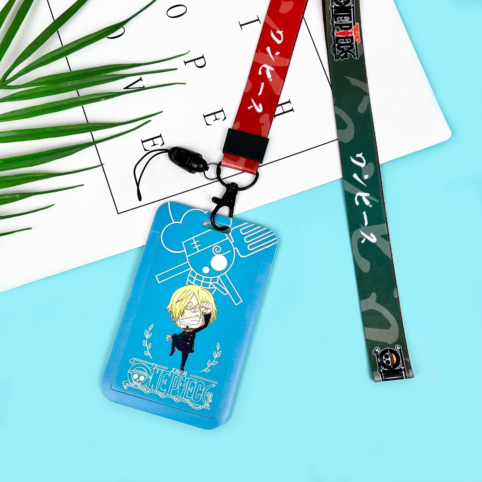 Card Holder Anime Cool Cartoon One Piece Luffy Card Case with Lanyards Gift Campus Student Worker ID Name Badge Card Cover Image 5