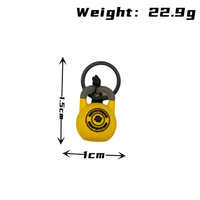 Porte-clés personnalisable DIY sur le thème du fitness, avec mini breloques en caoutchouc 3D en forme de disque de musculation et d'haltère, pour sac ou comme breloque de sac