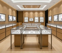 Aménagement de boutique de bijoux de luxe sur mesure, comptoirs et armoires murales de présentation de bijoux en bois massif de qualité supérieure pour la vente au détail de luxe