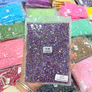 ลูกปัดไข่มุกแฟนซีคุณภาพสูง Abs สีหลังเรียบครึ่งกลมไข่มุกลูกปัดสำหรับกระเป๋าเสื้อผ้า Diy - Product Image 2