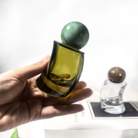 Flacon de parfum de luxe transparent et plat, atomiseur de parfum en verre, pot cosmétique, bouteille d'huile d'olive, flacon de parfum 50 ml, emballage pour épices