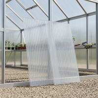 Serre tunnel sèche-linge avec panneaux en polycarbonate de 6 mm (1,22 m x 2,44 m)