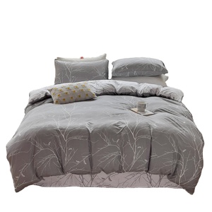 Microfibre imprimé plat pas cher drap de lit 100 Polyester plante branche imprimé 3D maison noël ensembles de literie <span class=keywords><strong>couette</strong></span> - Product Image 1