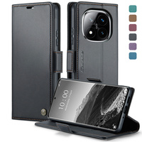 Porte-cartes en cuir magnétique à rabat pour Redmi Note 14 Pro Plus + 5G 4G étui avec protection RFID antichoc Funda