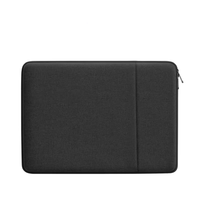 Housse d'ordinateur portable unie, simple et portable, avec doublure polaire, imperméable, résistante à l'usure et légère, pour ordinateur 14 pouces