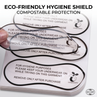Rollo de Etiquetas de Vinilo Transparente para Higiene de Trajes de Baño, Adhesivos Impermeables para Ropa Interior, Rollo de Etiquetas de Embalaje Impresas Personalizadas
