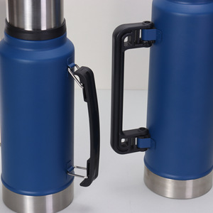 Borraccia Termica in Acciaio Inossidabile da 1000/1400ML, Bottiglia d'Acqua di Grande Capacità con Manico Pieghevole, <span class=keywords><strong>Thermos</strong></span> Portatile da Viaggio - Product Image 6
