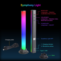 Barres lumineuses LED intelligentes pour jeux avec contrôle par application, synchronisation musicale, RGBIC, lumière d'ambiance BT pour la décoration de la télévision, des fêtes et des salles de jeux