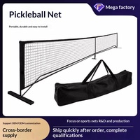 Filet de tennis mobile simple et détachable pour extérieur, avec poteau standard de 6,7 m (22 pieds)