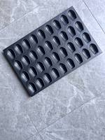 Plaque de cuisson commerciale antiadhésive série 36, moule à madeleines, moule commercial antiadhésif multi-lignes pour coquilles longues