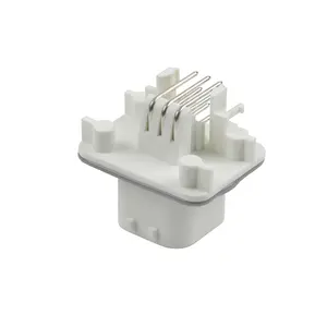 776280-2 Conector automotivo PCB de 8 pinos para automotivo, tomada elétrica de ângulo reto branco