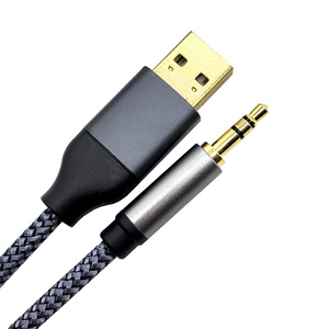Cable de Audio USB <span class=keywords><strong>a</strong></span> 3.5mm, <span class=keywords><strong>Adaptador</strong></span> USB-<span class=keywords><strong>A</strong></span> <span class=keywords><strong>a</strong></span> <span class=keywords><strong>3.5</strong></span> TRS Aux <span class=keywords><strong>Jack</strong></span>, Conector Chapado en Oro con Trenzado de Nailon para PC, Laptop, Altavoces y Auriculares - Product Image 3