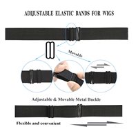 Sangle de perruque de taille personnalisée avec logo imprimé, bande élastique pour perruque avec boucles réglables