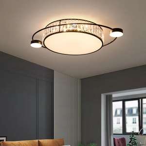 Nouveau Style Or Circulaire Plafonniers Éclairage Cristal anneau rond led plafonnier design moderne pour chambre - Product Image 1