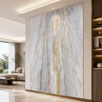 Panneau mural moderne en PVC UV effet marbre, brillant, imperméable, pierre artificielle, pour décoration résidentielle et commerciale, garantie 5 ans, directement de l'usine