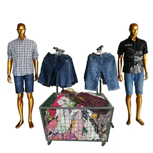 Dark Blue Second Hand Used Men Jeans Shorts Sorted China Germany Georgia Uae Ghana Used Clothes