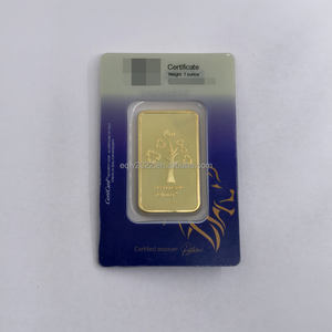 Barra de Metal de Alta Calidad, 1 onza, Suiza, Regalo de la Suerte, Barra de Oro Falsa de 1 Onza, Lingote con Embalaje Sellado, Número Diferente - Product Image 4