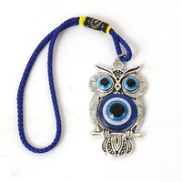 Décorations murales personnalisées œil bleu rétroviseur automatique amulette coeur hibou éléphant turc mauvais œil décoration suspendue
