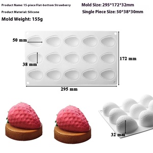 Varietà di piccole fragole frutta Mousse torta <span class=keywords><strong>stampi</strong></span> dolce francese Mini torta artificiale di riso in Silicone <span class=keywords><strong>stampi</strong></span> <span class=keywords><strong>per</strong></span> torta al cioccolato strumenti - Product Image 2
