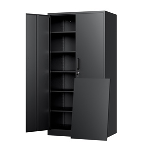 Siêu năng lực hiện đại màu đen Tủ hồ sơ sắt tủ thép vật liệu văn phòng lưu trữ tủ với không gian rộng lớn - Product Image 1