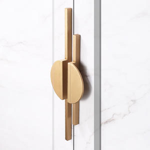 Poignée de tirage semi-circulaire moderne de luxe en alliage d'aluminium, vente directe usine, pour cuisine, armoire, chambre et salle de bain - Product Image 3