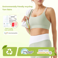 Soutien-gorge de sport de yoga de couleur unie pour femmes Logo personnalisé du fabricant respectueux de l'environnement