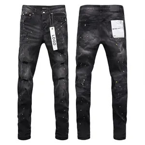 Хай-стрит рок возрождение джинсовые джинсы Homme узкие джинсы брюки рваные уличные брюки унисекс