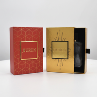 Échantillon gratuit de boîte d'emballage de cadeau de parfum de luxe personnalisé en feuille d'or d'huile essentielle boîte-cadeau à tiroir carré
