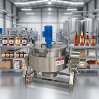 Marmite de cuisson électrique à bain-marie inclinable en acier inoxydable 304 avec agitateur à grattoir pour confiture de fruits, sirop et sandwichs