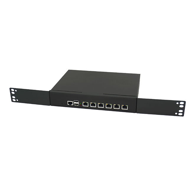 Compact 1U Mini Firewall Appliance N150 4 Core Processor Six Gigabit LAN Ports Network Security Server Small Business VPN Router