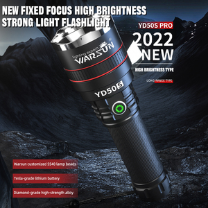 Đèn pin chiến thuật cầm tay Warsun YD50S 800 lumen, đèn LED ngoài trời, sạc lại được, vỏ nhôm, chụp đèn lớn, chống nước, di động - Product Image 2