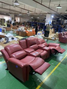 Wohnzimmer-Innenausstattung Villa-Medienraum 2-Personen-Kino-Möbel Elektrisch Verstellbare Relaxsessel Kinosessel für Heimkino - Product Image 5