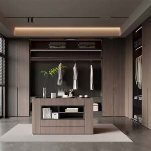 <b>Light</b> Luxury Modern Custom Built-in Closet Cabinet Durable Elegant Wardrobe for Bedroom Hotel or Villa Direct Project Supply - Product Image 1