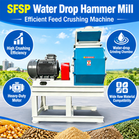 Tropfenförmige 9 Tonnen/h Direktantrieb CE-zertifizierte Mais-Zerkleinerungsmaschine Stroh-Holz-Biomasse-Futter-Mahlwerk Wassertropfen-Hammermühle