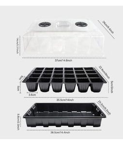 24 תאים PS קל משקל, נושם, מגש גידול מלבני עם חורי ניקוז, ניתן לשימוש חוזר, מכסי הידרופוניקה - Product Image 5